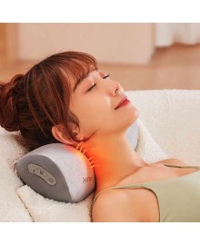 Беспроводная массажная подушка с подогревом для шеи и поясницы Repor Smart Neck Massage Pillow