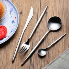 Комплект столовых приборов Maison Maxx  Flatware set Silver Steel, серебристо-стальной