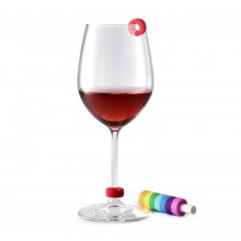 Разноцветные кольца для бокалов Circle Joy Rainbow Wine Glass Ring