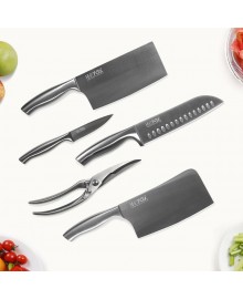 Набор стальных ножей с подставкой 5 в 1 Huo Hou Stainless Steel Knife set